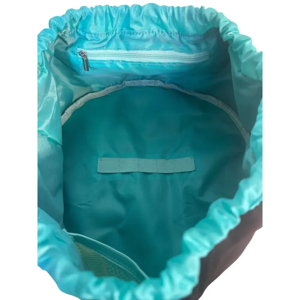 Large Barrel Black Drawstring Makeup Bag Travel Cosmetic Organizer Bag